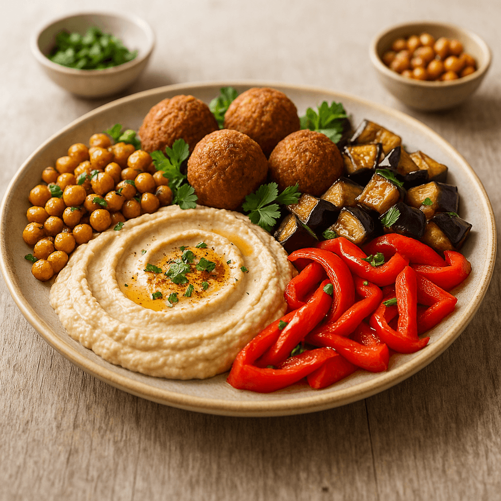 Sumptuous Vegan Middle Eastern Mezze Platter