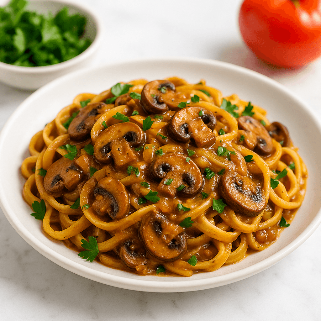Vegan Mushroom Stroganoff