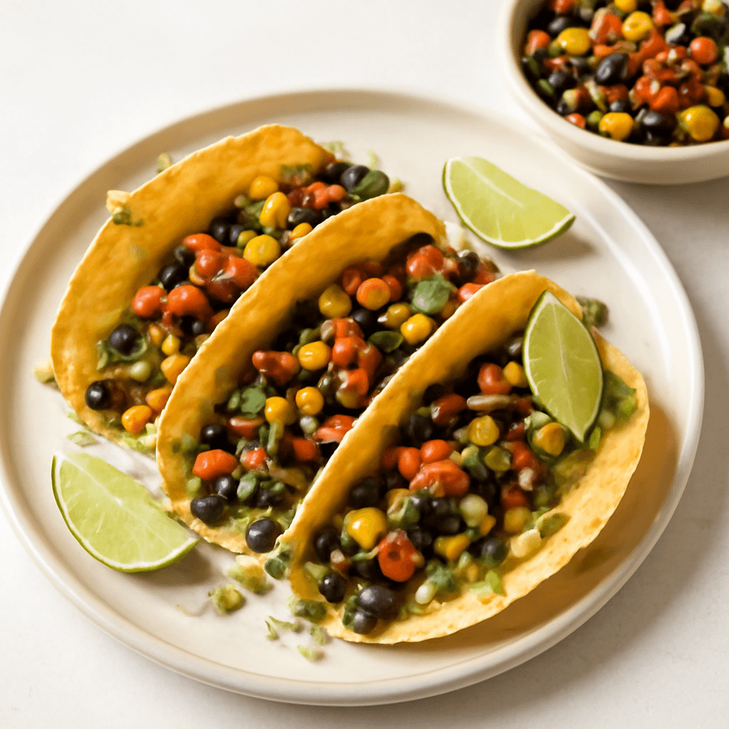 Zesty Vegan Tacos with Black Bean and Corn Salsa
