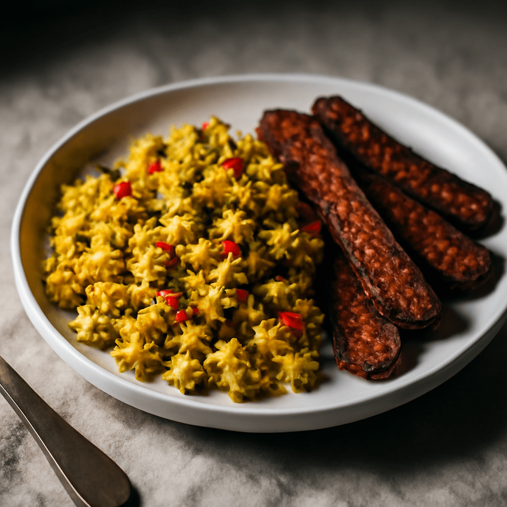 Tofu Scramble with Smoky Tempeh 'Bacon'